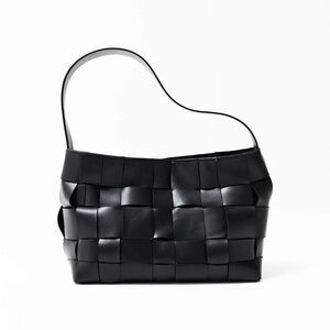 ST AGNI Woven Mini Tote - Black